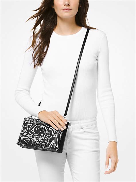 michael kors grafitti|Adele Graffiti Leather Crossbody .